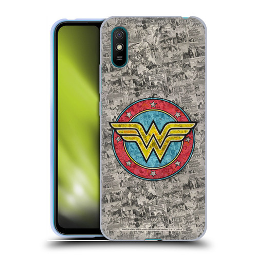 Wonder Woman DC Comics Vintage Art Comics Logo Soft Gel Case for Xiaomi Redmi 9A / Redmi 9AT
