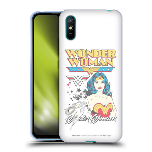 Wonder Woman DC Comics Vintage Art White Soft Gel Case for Xiaomi Redmi 9A / Redmi 9AT