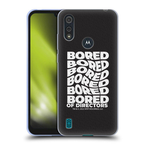 Bored of Directors Graphics Bored Soft Gel Case for Motorola Moto E6s (2020)