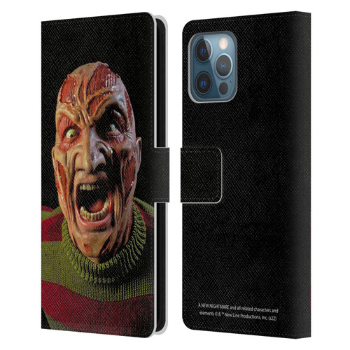 A Nightmare On Elm Street: New Nightmare Graphics Freddy Leather Book Wallet Case Cover For Apple iPhone 12 Pro Max