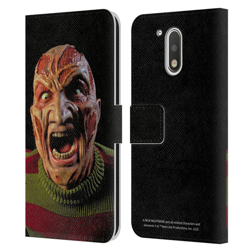 A Nightmare On Elm Street: New Nightmare Graphics Freddy Leather Book Wallet Case Cover For Motorola Moto G41