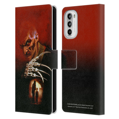 A Nightmare On Elm Street: New Nightmare Graphics Poster Leather Book Wallet Case Cover For Motorola Moto G52