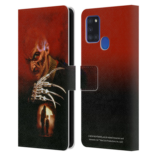 A Nightmare On Elm Street: New Nightmare Graphics Poster Leather Book Wallet Case Cover For Samsung Galaxy A21s (2020)