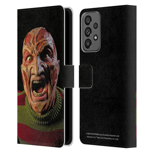 A Nightmare On Elm Street: New Nightmare Graphics Freddy Leather Book Wallet Case Cover For Samsung Galaxy A73 5G (2022)