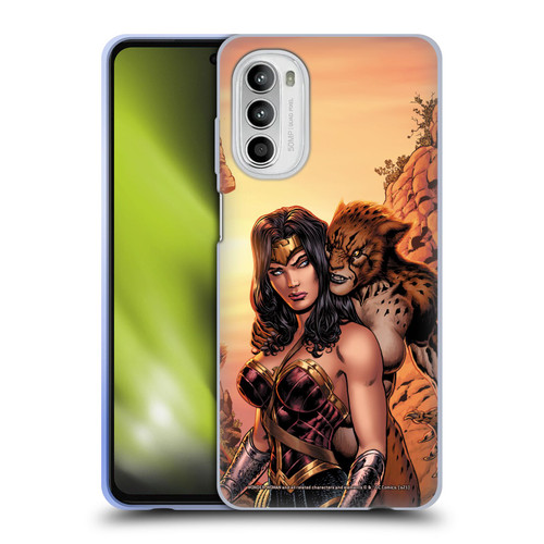 Wonder Woman DC Comics Comic Book Cover Rebirth #3 Cheetah Soft Gel Case for Motorola Moto G52