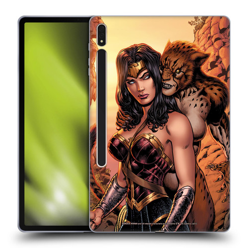 Wonder Woman DC Comics Comic Book Cover Rebirth #3 Cheetah Soft Gel Case for Samsung Galaxy Tab S8 Plus
