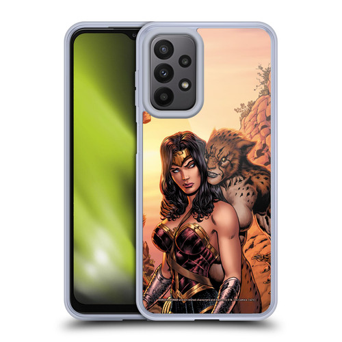 Wonder Woman DC Comics Comic Book Cover Rebirth #3 Cheetah Soft Gel Case for Samsung Galaxy A23 / 5G (2022)