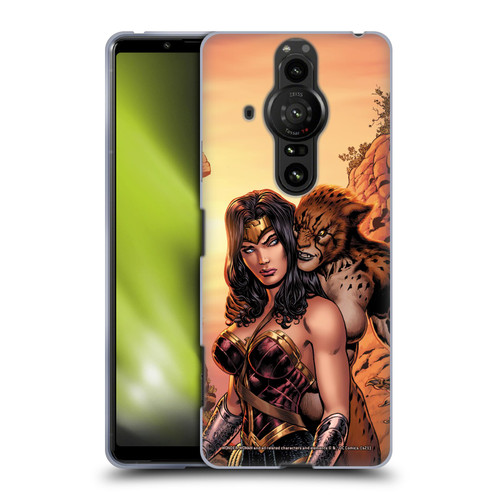 Wonder Woman DC Comics Comic Book Cover Rebirth #3 Cheetah Soft Gel Case for Sony Xperia Pro-I