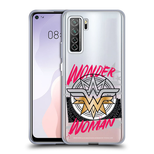Wonder Woman DC Comics Graphic Arts Shield Soft Gel Case for Huawei Nova 7 SE/P40 Lite 5G