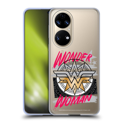 Wonder Woman DC Comics Graphic Arts Shield Soft Gel Case for Huawei P50
