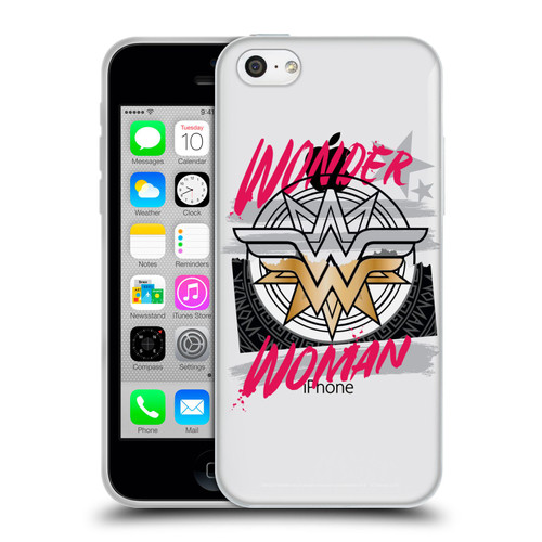 Wonder Woman DC Comics Graphic Arts Shield Soft Gel Case for Apple iPhone 5c