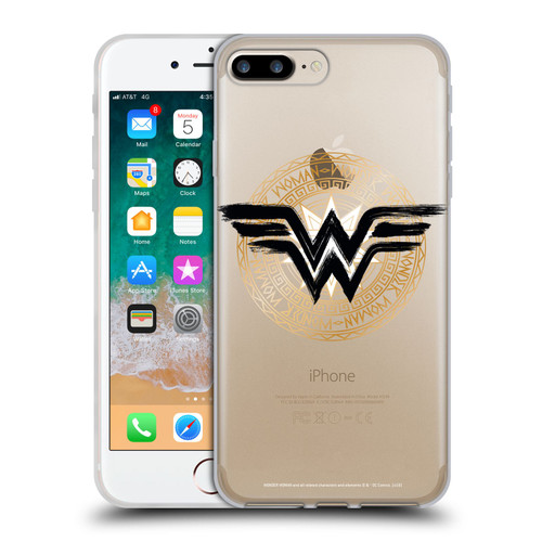 Wonder Woman DC Comics Graphic Arts Shield 2 Soft Gel Case for Apple iPhone 7 Plus / iPhone 8 Plus
