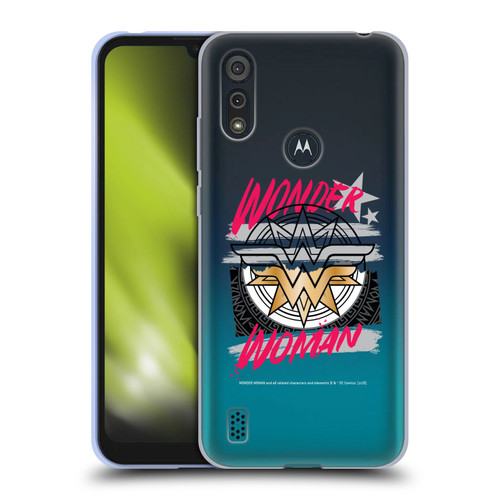 Wonder Woman DC Comics Graphic Arts Shield Soft Gel Case for Motorola Moto E6s (2020)