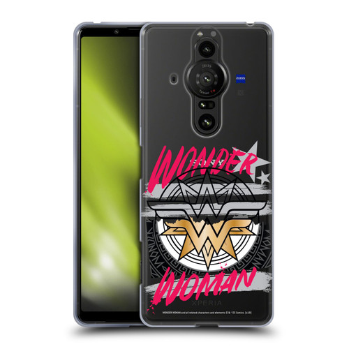Wonder Woman DC Comics Graphic Arts Shield Soft Gel Case for Sony Xperia Pro-I