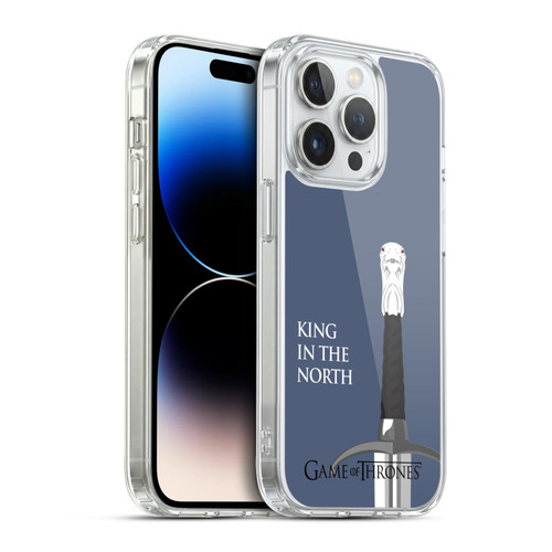 HBO Game of Thrones Graphics Longclaw King North Soft Gel Case for Apple iPhone 14 Pro & MagSafe