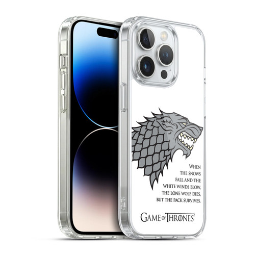 HBO Game of Thrones Graphics White Winds Soft Gel Case for Apple iPhone 14 Pro & MagSafe