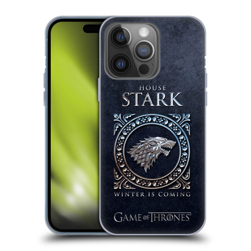 HBO Game of Thrones Metallic Sigils Stark Soft Gel Case for Apple iPhone 14 Pro