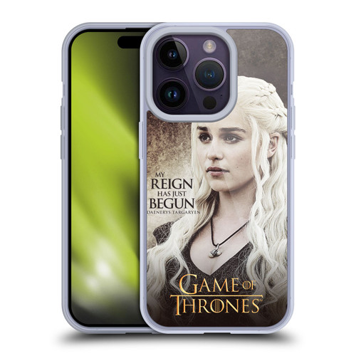 HBO Game of Thrones Character Quotes Daenerys Targaryen Soft Gel Case for Apple iPhone 14 Pro