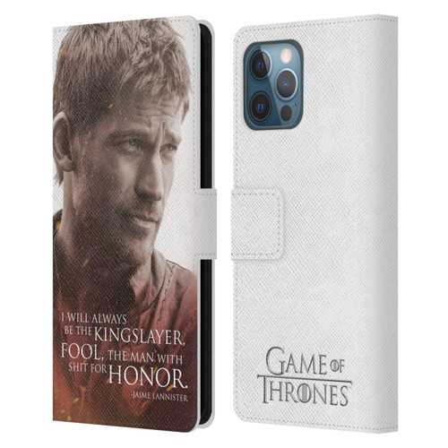 HBO Game of Thrones Character Portraits Jaime Lannister Leather Book Wallet Case Cover For Apple iPhone 12 Pro Max