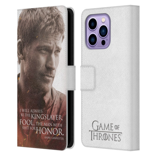 HBO Game of Thrones Character Portraits Jaime Lannister Leather Book Wallet Case Cover For Apple iPhone 14 Pro Max