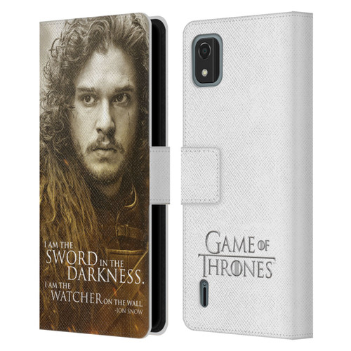 HBO Game of Thrones Character Portraits Jon Snow Leather Book Wallet Case Cover For Nokia C2 2nd Edition