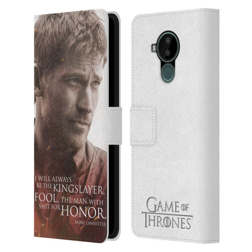 HBO Game of Thrones Character Portraits Jaime Lannister Leather Book Wallet Case Cover For Nokia C30