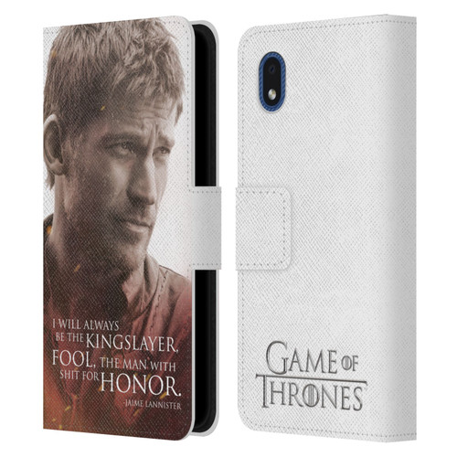 HBO Game of Thrones Character Portraits Jaime Lannister Leather Book Wallet Case Cover For Samsung Galaxy A01 Core (2020)