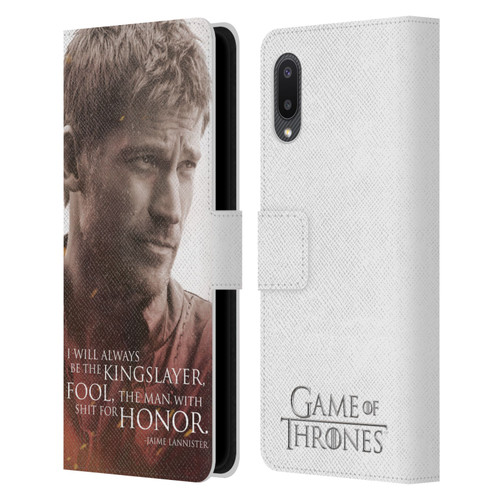 HBO Game of Thrones Character Portraits Jaime Lannister Leather Book Wallet Case Cover For Samsung Galaxy A02/M02 (2021)