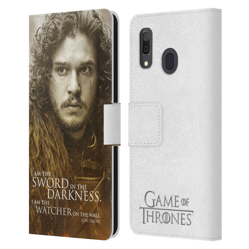 HBO Game of Thrones Character Portraits Jon Snow Leather Book Wallet Case Cover For Samsung Galaxy A33 5G (2022)