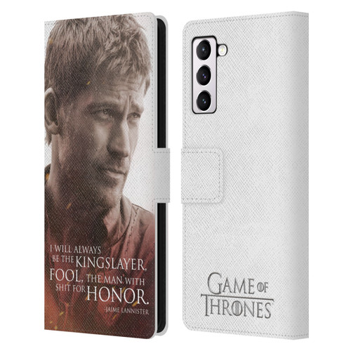HBO Game of Thrones Character Portraits Jaime Lannister Leather Book Wallet Case Cover For Samsung Galaxy S21+ 5G