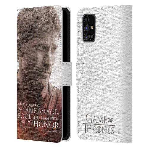 HBO Game of Thrones Character Portraits Jaime Lannister Leather Book Wallet Case Cover For Samsung Galaxy M31s (2020)