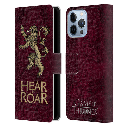 HBO Game of Thrones Dark Distressed Look Sigils Lannister Leather Book Wallet Case Cover For Apple iPhone 13 Pro Max
