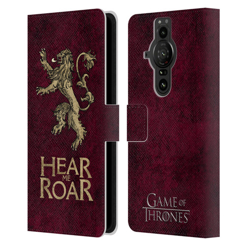 HBO Game of Thrones Dark Distressed Look Sigils Lannister Leather Book Wallet Case Cover For Sony Xperia Pro-I