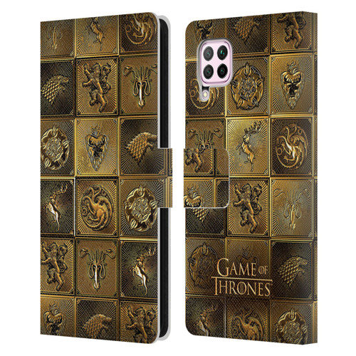 HBO Game of Thrones Golden Sigils All Houses Leather Book Wallet Case Cover For Huawei Nova 6 SE / P40 Lite