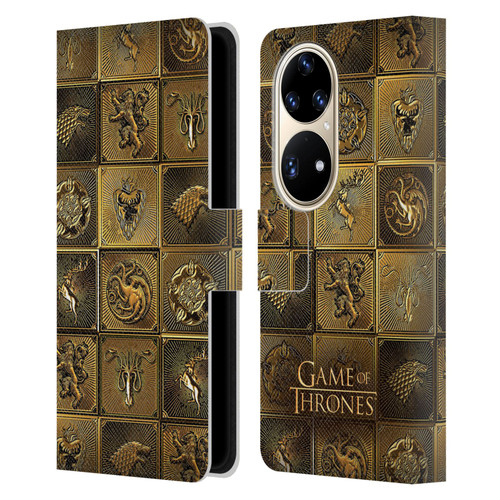 HBO Game of Thrones Golden Sigils All Houses Leather Book Wallet Case Cover For Huawei P50 Pro