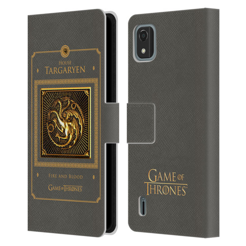 HBO Game of Thrones Golden Sigils Targaryen Border Leather Book Wallet Case Cover For Nokia C2 2nd Edition