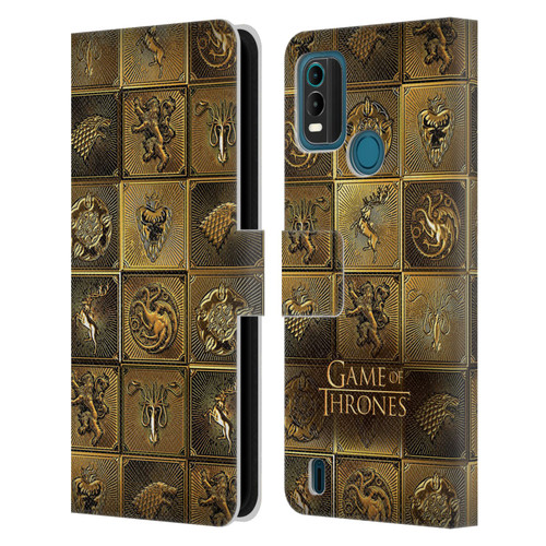 HBO Game of Thrones Golden Sigils All Houses Leather Book Wallet Case Cover For Nokia G11 Plus