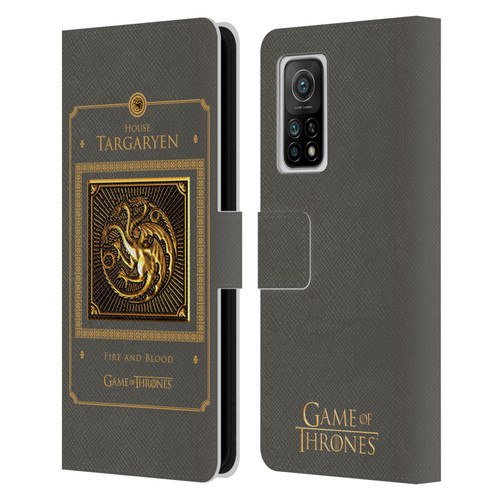 HBO Game of Thrones Golden Sigils Targaryen Border Leather Book Wallet Case Cover For Xiaomi Mi 10T 5G