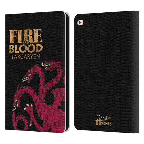HBO Game of Thrones House Mottos Targaryen Leather Book Wallet Case Cover For Apple iPad Air 2 (2014)