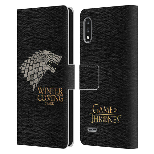 HBO Game of Thrones House Mottos Stark Leather Book Wallet Case Cover For LG K22