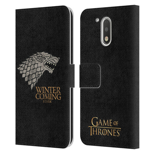 HBO Game of Thrones House Mottos Stark Leather Book Wallet Case Cover For Motorola Moto G41
