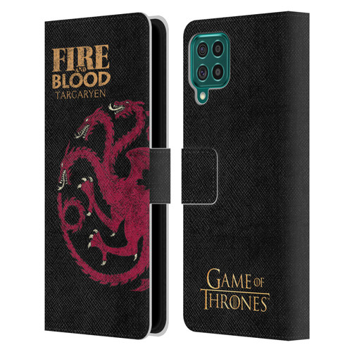 HBO Game of Thrones House Mottos Targaryen Leather Book Wallet Case Cover For Samsung Galaxy F62 (2021)