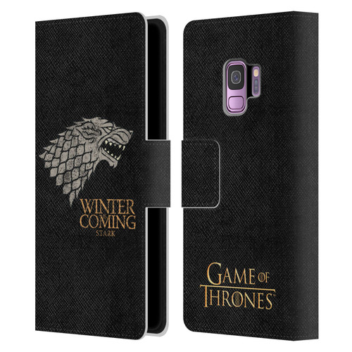 HBO Game of Thrones House Mottos Stark Leather Book Wallet Case Cover For Samsung Galaxy S9