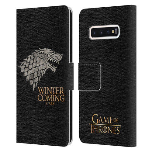 HBO Game of Thrones House Mottos Stark Leather Book Wallet Case Cover For Samsung Galaxy S10