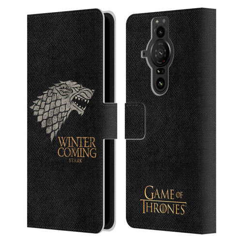 HBO Game of Thrones House Mottos Stark Leather Book Wallet Case Cover For Sony Xperia Pro-I