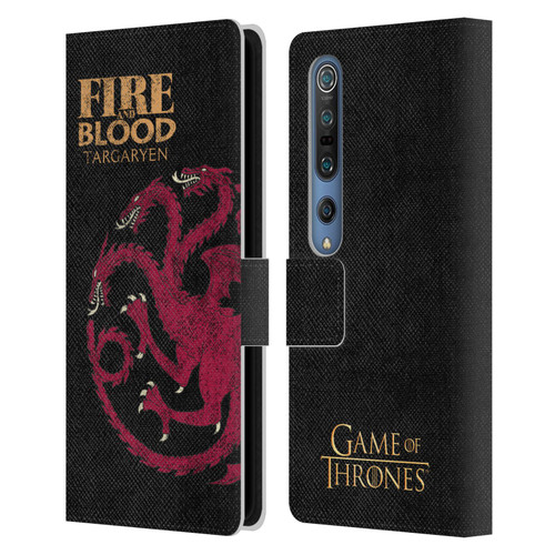 HBO Game of Thrones House Mottos Targaryen Leather Book Wallet Case Cover For Xiaomi Mi 10 5G / Mi 10 Pro 5G