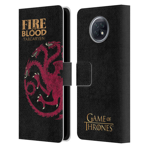 HBO Game of Thrones House Mottos Targaryen Leather Book Wallet Case Cover For Xiaomi Redmi Note 9T 5G