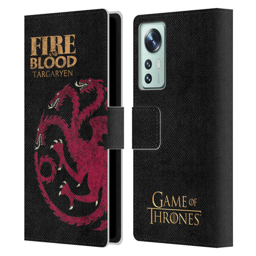 HBO Game of Thrones House Mottos Targaryen Leather Book Wallet Case Cover For Xiaomi 12
