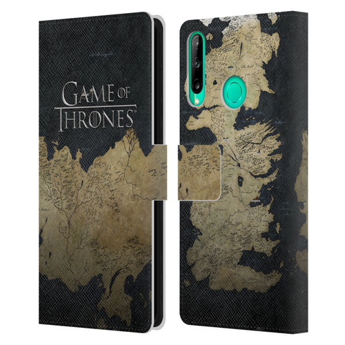 HBO Game of Thrones Key Art Westeros Map Leather Book Wallet Case Cover For Huawei P40 lite E