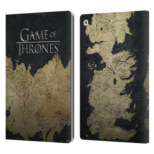 HBO Game of Thrones Key Art Westeros Map Leather Book Wallet Case Cover For Apple iPad 10.2 2019/2020/2021